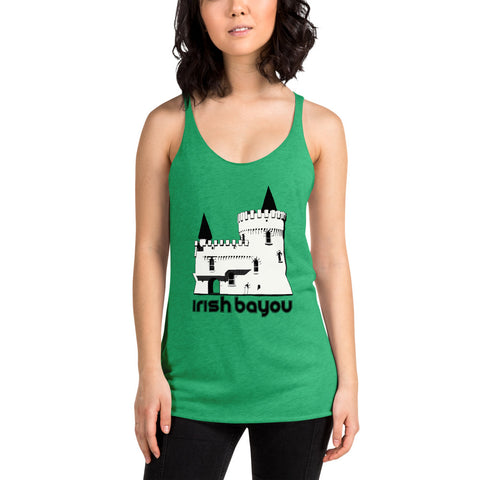 Irish Bayou Fisherman's Castle Women's Racerback Tank Top - NOLA T-shirt, New Orleans T-shirt