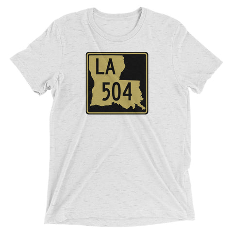 LA 504 Tri-blend T-shirt - NOLA T-shirt, New Orleans T-shirt