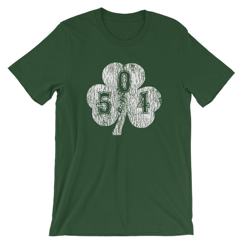 Retro 504 Shamrock Unisex T-Shirt - NOLA T-shirt, New Orleans T-shirt