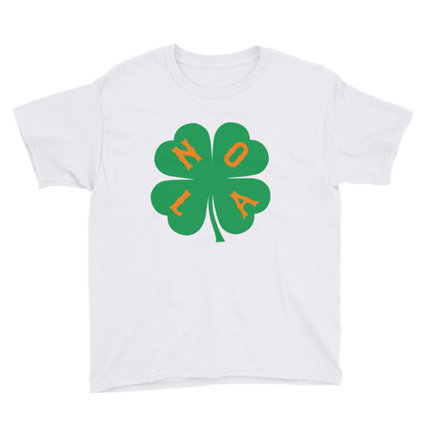 NOLA Shamrock Youth Short Sleeve T-Shirt - NOLA T-shirt, New Orleans T-shirt