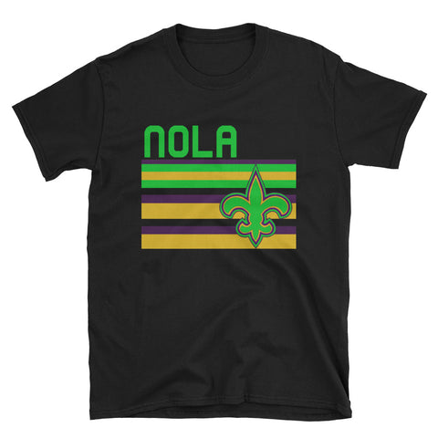 Mardi Gras NOLA Stripes Unisex T-Shirt - NOLA T-shirt, New Orleans T-shirt