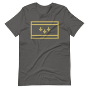 NOLA Flag Black & Gold Stencil Unisex T-Shirt - NOLA T-shirt, New Orleans T-shirt