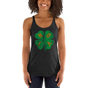 Retro NOLA Shamrock Women's Racerback Tank Top - NOLA T-shirt, New Orleans T-shirt