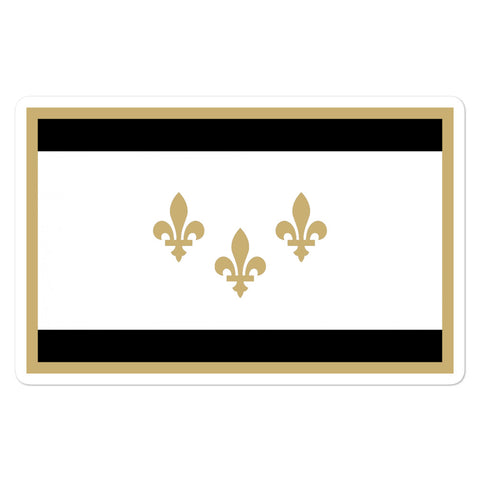 New Orleans Black & Gold Flag Sticker - NOLA T-shirt, New Orleans T-shirt