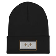 New Orleans Black & Gold Flag Beanie - NOLA T-shirt, New Orleans T-shirt