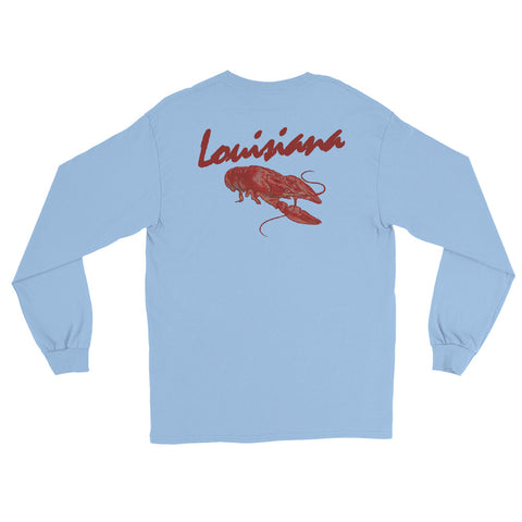 Louisiana Crawfish Season Long Sleeve T-Shirt - NOLA T-shirt, New Orleans T-shirt