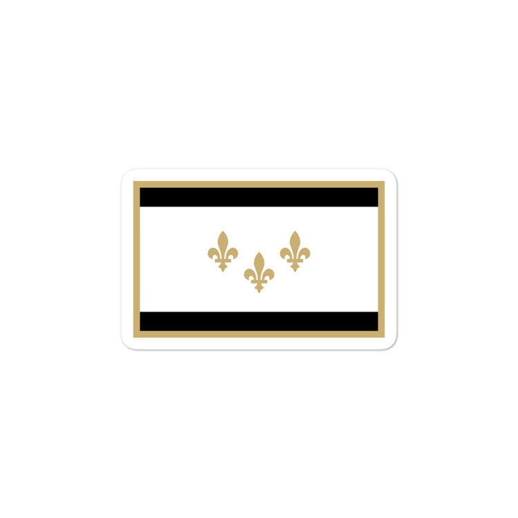 New Orleans Black & Gold Flag Sticker - NOLA T-shirt, New Orleans T-shirt
