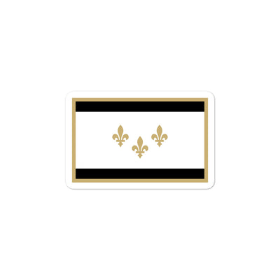 New Orleans Black & Gold Flag Sticker - NOLA T-shirt, New Orleans T-shirt