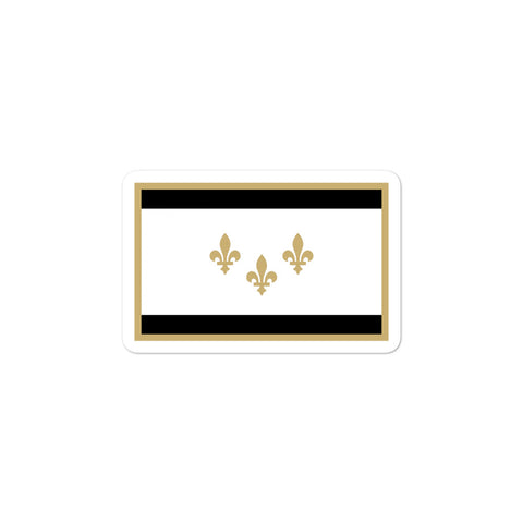 New Orleans Black & Gold Flag Sticker - NOLA T-shirt, New Orleans T-shirt