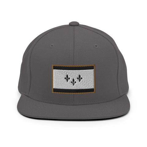 Black & Gold Flag Snapback Hat - NOLA T-shirt, New Orleans T-shirt