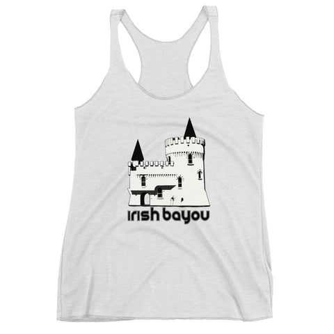 Irish Bayou Fisherman's Castle Women's Racerback Tank Top - NOLA T-shirt, New Orleans T-shirt