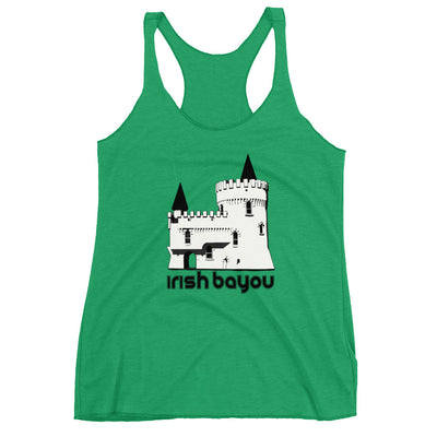 Irish Bayou Fisherman's Castle Women's Racerback Tank Top - NOLA T-shirt, New Orleans T-shirt