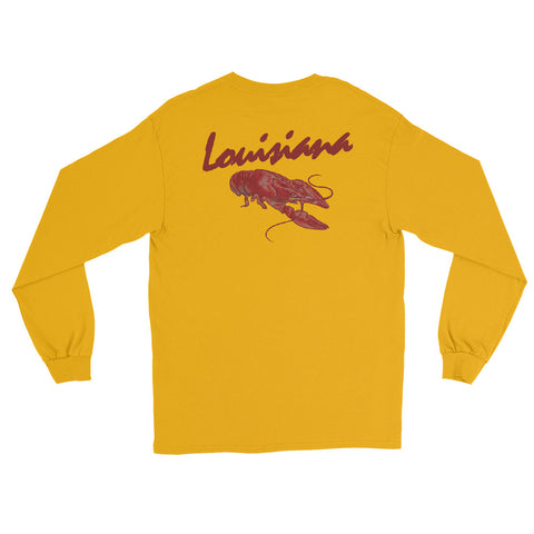 Louisiana Crawfish Season Long Sleeve T-Shirt - NOLA T-shirt, New Orleans T-shirt