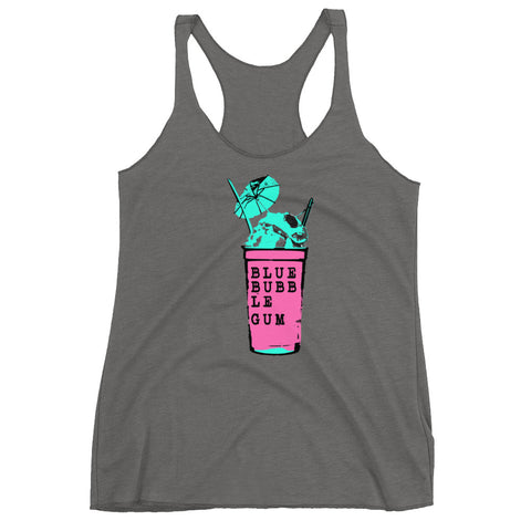 Blue Bubble Gum Sno-ball Flavorz Women's Racerback Tank - NOLA T-shirt, New Orleans T-shirt