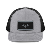 NOLA Flag Wolf Grey Trucker Hat - NOLA T-shirt, New Orleans T-shirt