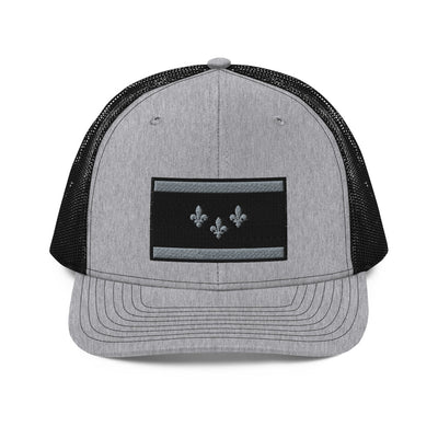 NOLA Flag Wolf Grey Trucker Hat - NOLA T-shirt, New Orleans T-shirt