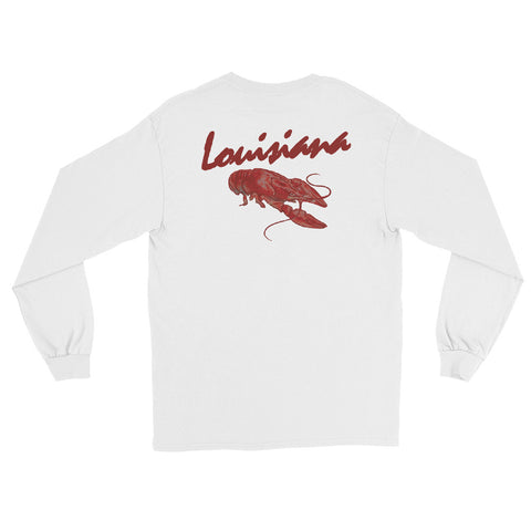 Louisiana Crawfish Season Long Sleeve T-Shirt - NOLA T-shirt, New Orleans T-shirt