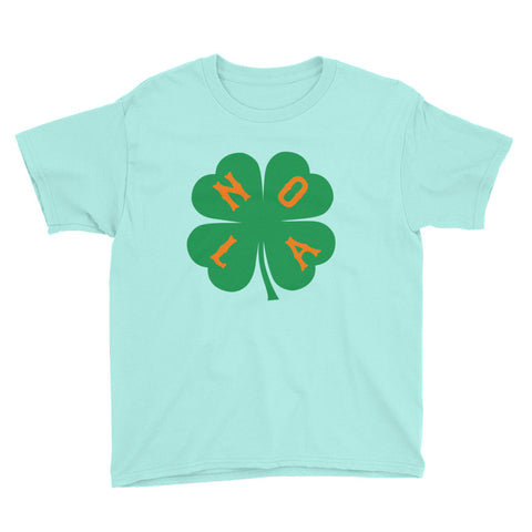 NOLA Shamrock Youth Short Sleeve T-Shirt - NOLA T-shirt, New Orleans T-shirt