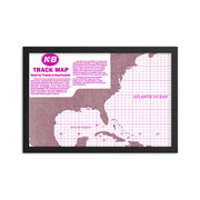 K&B Hurricane Tracker Map Framed Poster