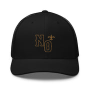 N.O. Black & Gold Trucker Hat - NOLA REPUBLIC T-SHIRT CO.