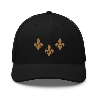 The Three Fleurs Trucker Hat - NOLA REPUBLIC T-SHIRT CO.