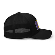 King Cake State of Mind Mardi Gras Flag Trucker Hat, Nola Republic T-Shirt Co.