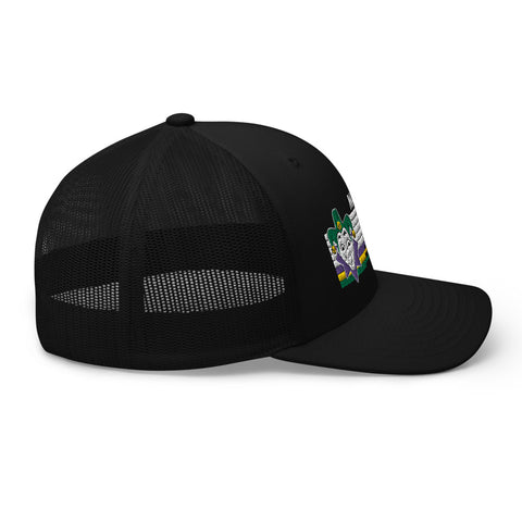 Retro Mardi Gras Jester Trucker Hat - NOLA REPUBLIC T-SHIRT CO.