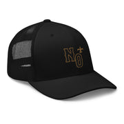 N.O. Black & Gold Trucker Hat - NOLA REPUBLIC T-SHIRT CO.