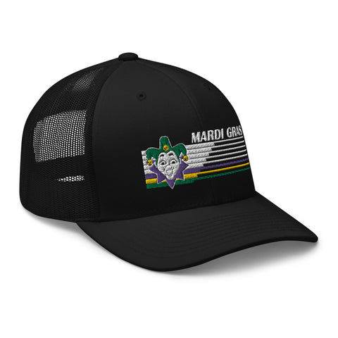 Retro Mardi Gras Jester Trucker Hat - NOLA REPUBLIC T-SHIRT CO.