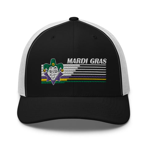 Retro Mardi Gras Jester Trucker Hat - NOLA REPUBLIC T-SHIRT CO.