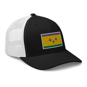 Mardi Gras NOLA Flag Trucker Hat - NOLA REPUBLIC T-SHIRT CO.