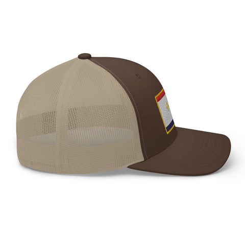 New Orleans Flag Trucker Hat - NOLA REPUBLIC T-SHIRT CO.