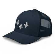 The Three Fleurs Trucker Hat - NOLA REPUBLIC T-SHIRT CO.