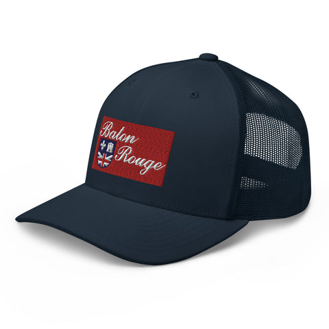 Baton Rouge Flag Trucker Hat - NOLA REPUBLIC T-SHIRT CO.