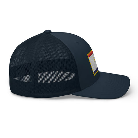 New Orleans Flag Trucker Hat - NOLA REPUBLIC T-SHIRT CO.