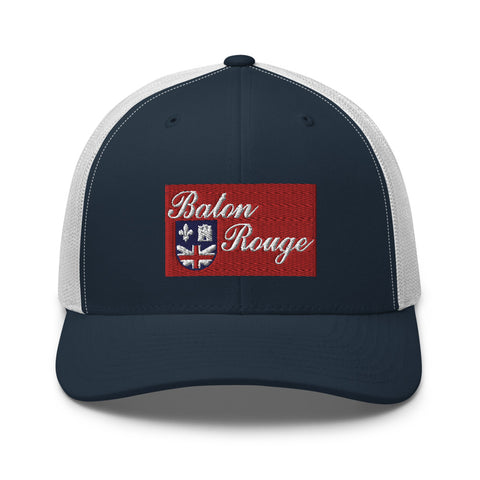 Baton Rouge Flag Trucker Hat - NOLA REPUBLIC T-SHIRT CO.