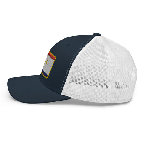 New Orleans Flag Trucker Hat - NOLA REPUBLIC T-SHIRT CO.