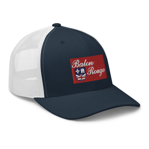 Baton Rouge Flag Trucker Hat - NOLA REPUBLIC T-SHIRT CO.