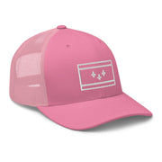 New Orleans Flag Stencil Trucker Hat - NOLA REPUBLIC T-SHIRT CO.