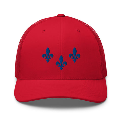 The Three Fleurs Trucker Hat - NOLA REPUBLIC T-SHIRT CO.