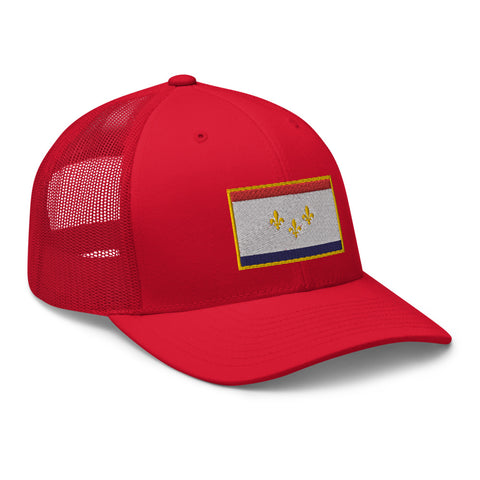 New Orleans Flag Trucker Hat - NOLA REPUBLIC T-SHIRT CO.