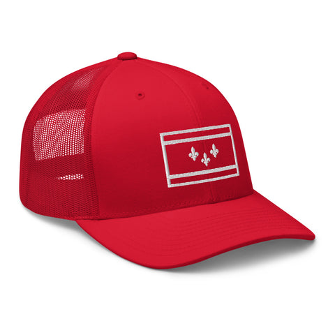 New Orleans Flag Stencil Trucker Hat - NOLA REPUBLIC T-SHIRT CO.