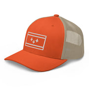 New Orleans Flag Stencil Trucker Hat - NOLA REPUBLIC T-SHIRT CO.