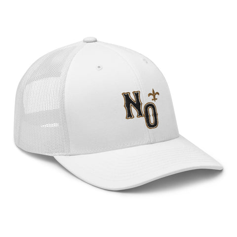 N.O. Black & Gold Trucker Hat - NOLA REPUBLIC T-SHIRT CO.