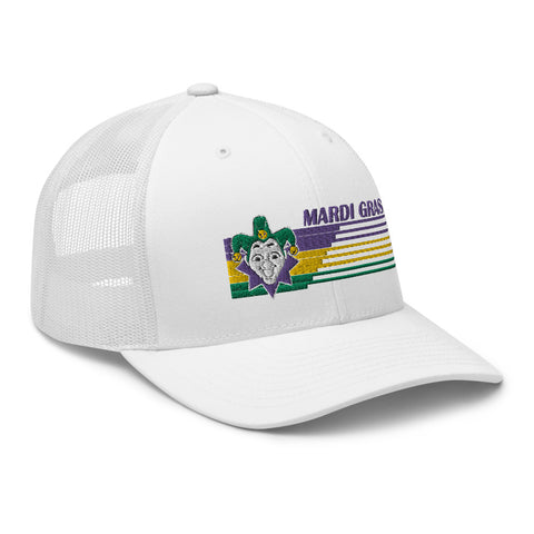 Retro Mardi Gras Jester Trucker Hat - NOLA REPUBLIC T-SHIRT CO.