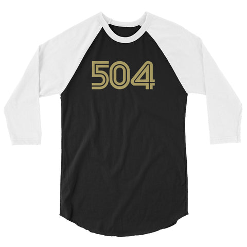 504 3/4 Sleeve Raglan Shirt - NOLA REPUBLIC T-SHIRT CO.