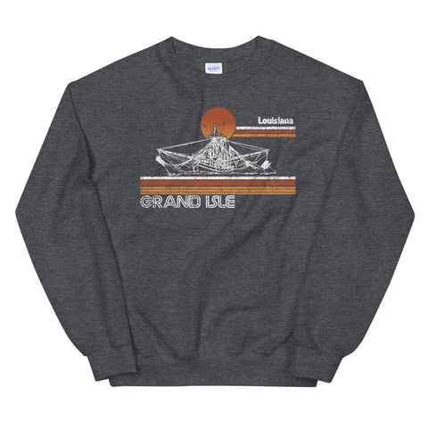 Grand Isle Shrimper Unisex Sweatshirt - NOLA REPUBLIC T-SHIRT CO.