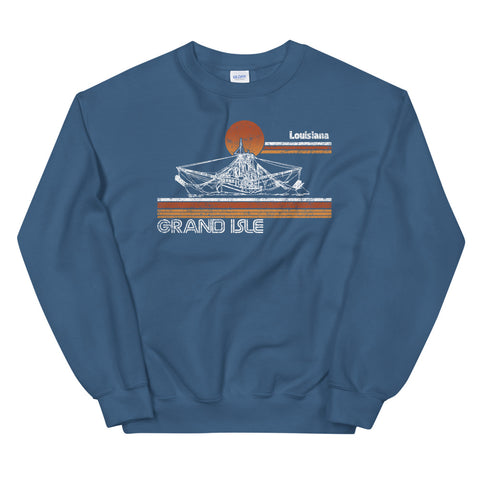 Grand Isle Shrimper Unisex Sweatshirt - NOLA REPUBLIC T-SHIRT CO.