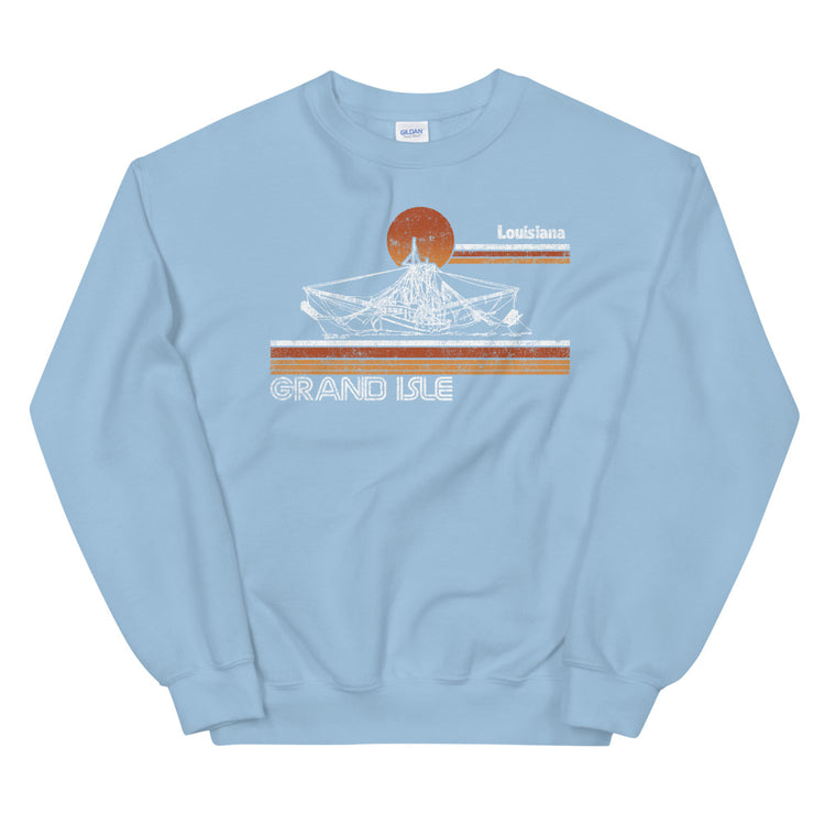 Grand Isle Shrimper Unisex Sweatshirt - NOLA REPUBLIC T-SHIRT CO.