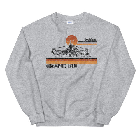 Grand Isle Shrimper Unisex Sweatshirt - NOLA REPUBLIC T-SHIRT CO.